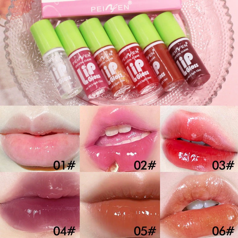 Fat Lip Lacquer 6 PCs Set Box Mirror Moisturizing Full Lips