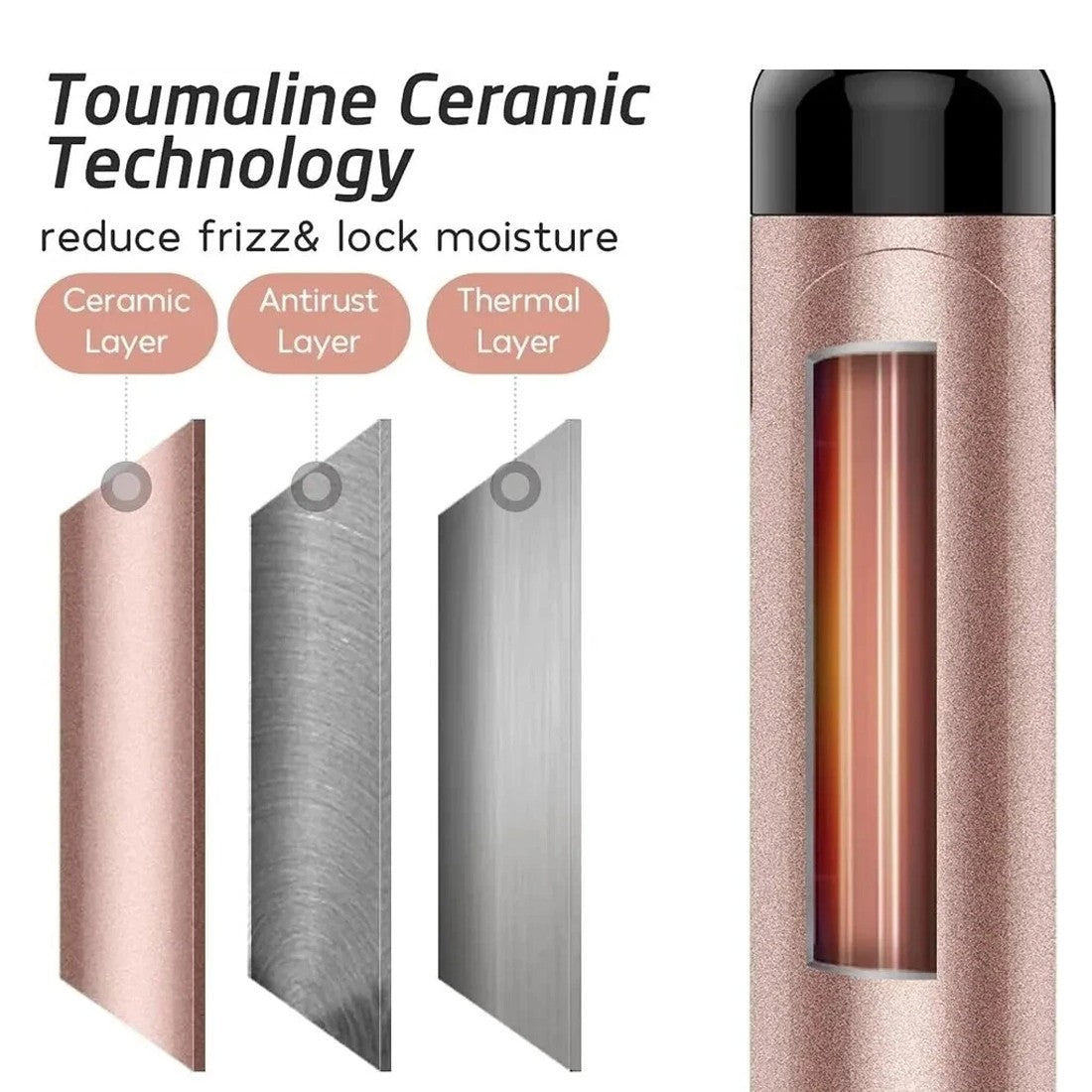 Fast Heating Curling Wand 38mm Hair Curler Large Barrel Curling For Long Hair UK