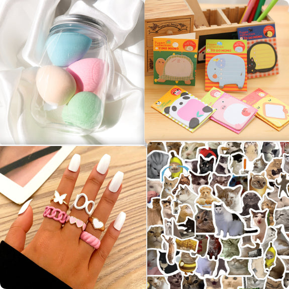 Canned Powder Puff Beauty Egg Box Makeup Sponge Set