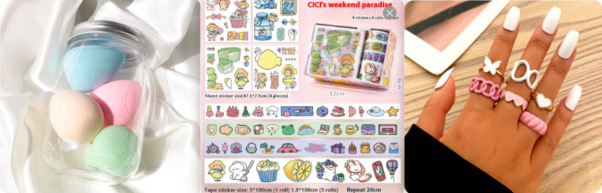 Canned Powder Puff Beauty Egg Box Makeup Sponge Set